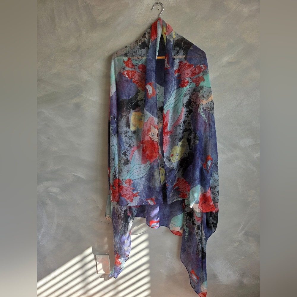 Disney's Little Mermaid Sheer Sarong Scarf Shawl
